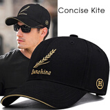 CONCISE KITE帽子男女棒球帽防晒帽遮阳帽大头围夏季潮流薄款跑步速干帽时尚 CK-黑色 帽围可调节（56-60cm）