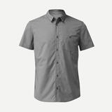 迪卡侬（DECATHLON）户外速干衬衣男休闲春夏短袖衬衫 灰色2XL-4480965