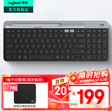 罗技（Logitech）K580无线蓝牙超薄静音键盘 办公键盘笔记本电脑手机Mac平板ipad键盘双模外接键盘薄膜便携多屏家用 超薄键盘-星空灰