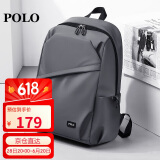 POLO商务双肩包男士旅行背包男书包14英寸出差电脑包生日礼物送男友