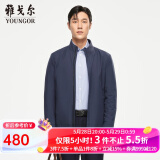 雅戈尔（YOUNGOR）单夹克男立领单茄克锦纶耐穿舒适透气男士上衣外套 VJJK409947GAA蓝绿 XL 180/100A