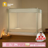 美朵嘉（MEDOGA）A类婴儿童防摔围栏蚊帐架1.8x2家用回底三开门若草色【抑菌面料】