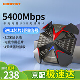 COMFAST 千兆USB无线网卡台式机专用高速1300M双频5G穿墙笔记本电脑wifi接收器发射器 【5400M】三频5G旗舰款-977AX