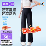 婧麒（JOYNCLEON）孕妇裤春夏款薄款外穿阔腿休闲裤无托腹孕妇装 黑色XL Jyk178379
