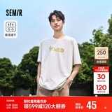 森马短袖t恤男夏撞色短t字母印花短袖上衣吸湿速干109324100106