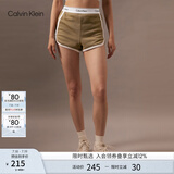 Calvin Klein内衣【摩登引力带】女士本命年ck家居外穿睡裤辣妹运动短裤QS5982 LKS-棕榈绿 S