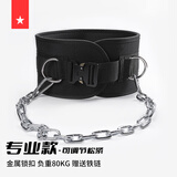 劳拉之星 0841引体向上负重腰带片腰带上半身力量加重片健美房运动腰带 进阶款黑/可调节/金属锁扣