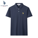 U.S. POLO ASSN.短袖POLO衫男士保罗商务休闲翻领男装上衣T恤短袖男夏季藏青XL