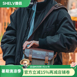 摄侣富士xt50xs20相机包索尼zve10a7c2尼康z30zf微单佳能R50r6单肩斜跨包徕卡dlux8复古摄影包收纳配件 咖色皮盖头绿色复古包-小号（送进口空气垫肩）