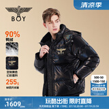 BOY LONDON[黑胶唱片]冬季幻彩短款无性别羽绒服N28908 黑色 S 偏大