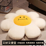 派客思太阳花抱枕沙发客厅花朵飘窗靠垫花瓣靠背现代轻奢床头靠枕ins风 白花黄芯 小号40X40CM