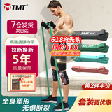 TMT 弹力带健身绳阻力带瑜伽拉力带训练腿部背引体向上辅助运动拉伸 基础蓝绿-阻力20-55斤