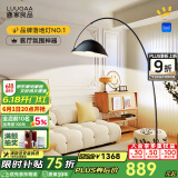 鹿家良品（LUUGAA）护眼网红钓鱼灯客厅落地灯沙发灯现代简约轻奢卧室落地灯氛围灯具 护眼210cm无极光16W黑天猫精灵
