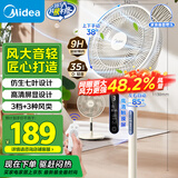 美的（Midea）【劲风酷爽】七叶轻音柔风电风扇家用遥控落地扇台式桌面小型风扇大风力节能立式摇头电扇 SAH30BK