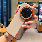 涵苑适用于荣耀X70手机壳皮纹保护套全包防摔软边荣耀 x70防摔高档橙色金属镜头MTN-AN00创意按键全包 【三拼灰】橙金属镜头圈 荣耀X70