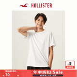 HOLLISTER24夏款经典小海鸥情侣基础款短袖T恤男装女装KI324-4042 白色 L (180/108A)