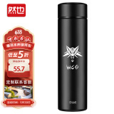 然也（RAE）保温杯学生水杯子家居馆316L不锈钢泡茶杯500mlWCO黑色R3037