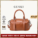 古士旗包包女包2025新款奢侈品牌植鞣皮女士手提斜挎包生日礼物送女友 棕色【Brown】