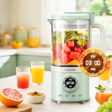 飞利浦（PHILIPS）破壁机 家用迷你免过滤豆浆机 降噪低音多功能料理机 生榨汁机搅拌婴儿辅食机多功能HR2037/50
