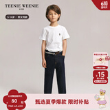 Teenie Weenie Kids小熊童装24春夏款男女童纯棉基础款圆领T恤 象牙白 140cm