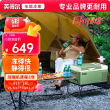 英得尔车载冰箱15L低噪音(≤35分贝)纯车用-S15绿APP智能款户外家居用品