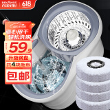 百家好世免手洗旋转拖把吸水托布家用拖地桶干湿两用懒人拖把木地板墩布桶