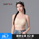 三福2024新款运动风文胸女固定杯抹胸美背细肩带裹胸吊带背心内衣 肤色 80B