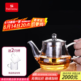heisou 围炉煮茶耐高温加厚大容量茶具烧水过滤玻璃泡茶水壶500ml KC550