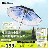 蕉下（beneunder）防紫外线遮阳伞三折双层黑胶晴雨伞防晒伞BM664蓝铃