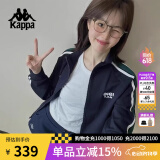 卡帕（Kappa）背靠背运动外套女春秋季跑步休闲女士夹克开衫卫衣女款K0E62WK01D 暗夜蓝黑-906 XL