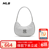 美职棒（MLB）旗舰官网虞书欣同款包包男女腋下包女款手提包单肩包生日礼物 纽约洋基/浅炭灰色（新款） F