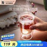 WMF福腾宝双层拿铁杯透明玻璃杯家用咖啡杯隔热牛奶杯家用透明2件套 KINEO双层玻璃水杯2件套