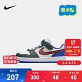 NIKE 耐克男女童休闲板鞋COURT BOROUGH魔术贴易穿脱儿童运动童鞋低帮 DV5457-300 28 【建议脚长17cm】