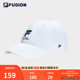 FILA FUSION斐乐潮牌棒球帽中性休闲鸭舌帽网球运动遮阳帽 标准白-WT XS