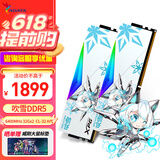 威刚（ADATA）XPG龙耀D500G吹雪联名DDR5台式内存条C28时序严选海力士Adie颗粒ddr5内存条灯条套装9800X3D专用 【C32/Adie】6400 32*2吹雪