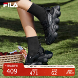 FILA 斐乐官方女鞋FRAGOLA摩登凉鞋夏季新款时尚休闲草莓凉鞋子 黑-BK 37.5