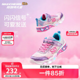 Skechers斯凯奇儿童鞋炫彩闪灯鞋魔术贴运动鞋女童跑步鞋大童灯鞋302313L