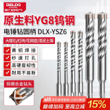 德力西（DELIXI）十字冲击电锤钻头混凝土穿墙钨钢合金打墙打孔DLX-YSZ6【25×350】