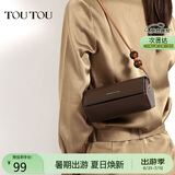 toutou毕业季送女朋友六边形圆筒棕色包包复古单肩斜挎包生日礼物