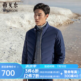 雅戈尔（YOUNGOR）羽绒服男立领短款羽绒服保暖御寒商务休闲男士上衣外套 VRYS439989FQA藏青色 3XL 190/108A