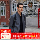雅戈尔（YOUNGOR）单夹克男立领单茄克锦纶耐穿舒适透气男士上衣外套 VJJK409947DQA中灰 L 175/96A