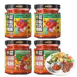 虎邦 辣椒酱小米辣+0脂牛肉辣酱800g组合下饭酱牛肉健身拌饭拌面