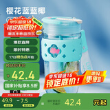 物生物（RELEA）水杯女士玻璃咖啡杯夏季吸管杯大容量泡茶杯学生杯子生日礼物