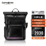 新秀丽（Samsonite）男士双肩包15.6英寸电脑包商务高端牛皮革书包男士礼物TM3*09005
