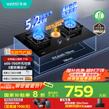 华帝（VATTI）家电国家补贴官方燃气灶天然气嵌入式一级能效5.2kW猛火煤气炉双灶具灶台i10071B【天然气产品】