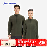 迪卡侬（DECATHLON）户外外套男士保暖摇粒绒上衣抓绒衣冲锋衣内胆 SG100F 新款升级面料 - 军绿色 L