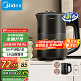 美的（Midea）电水壶电热水壶便携烧水壶 旅行迷你小型0.6L 304不锈钢开水壶轻音煮水自动断电烧水壶06M102