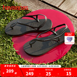 havaianasHavaianas哈唯纳Luna简约凉鞋女士夏一脚蹬绑带夹脚海边度假凉拖 0090-火耀黑 37 -38巴西码