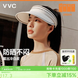 VVC成毅同款防晒帽女防紫外线遮脸户外空顶帽太阳帽 风尚-简约白 均码