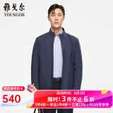 雅戈尔（YOUNGOR）单夹克男立领单茄克锦纶耐穿舒适透气男士上衣外套 VJJK409947GAA蓝绿 XL 180/100A